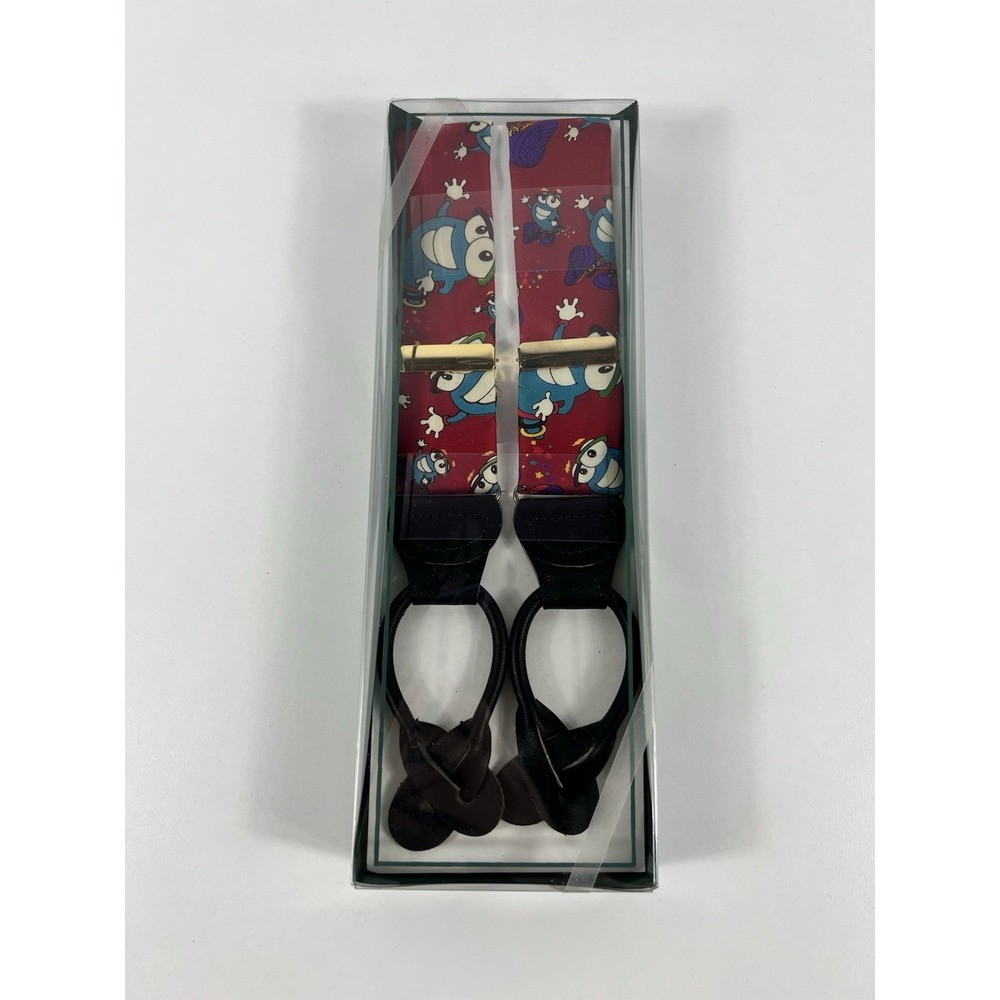Pelican USA Silk Suspenders ~ Izzy, 1996 Olympics Mascot Atlanta ~ NEW